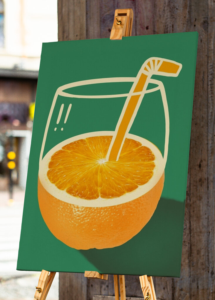 Arte do suco de laranja
