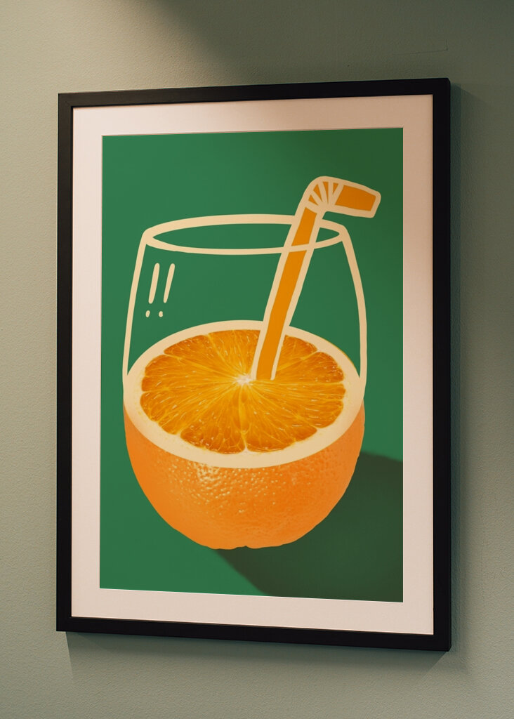 Arte do suco de laranja