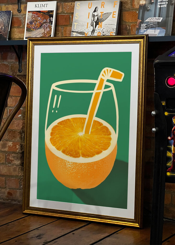 Arte do suco de laranja