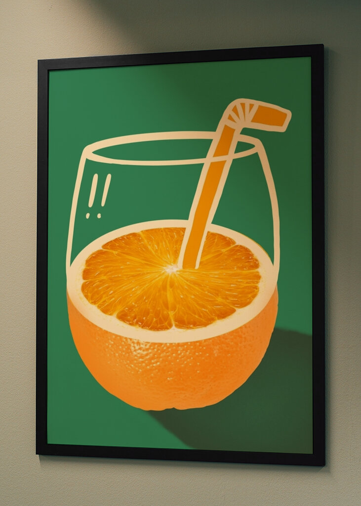 Orangensaft Kunst Poster von Little Dean | Printler