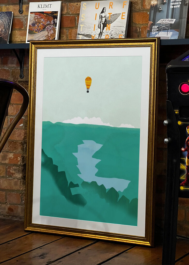 Ballon über dem See