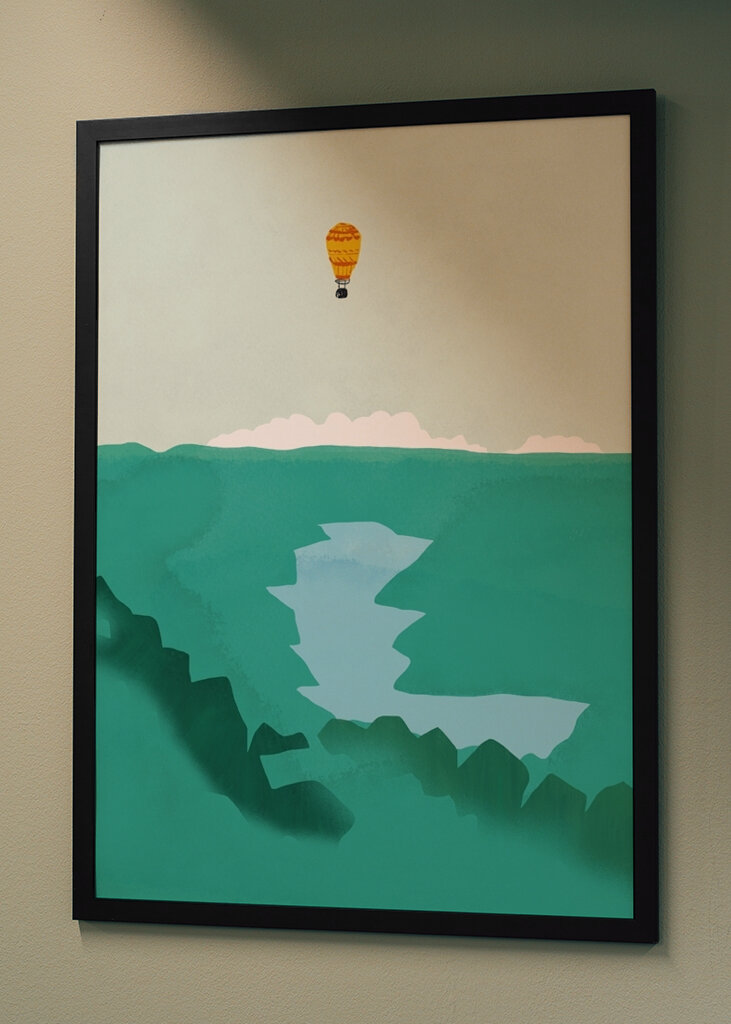 Ballon über dem See