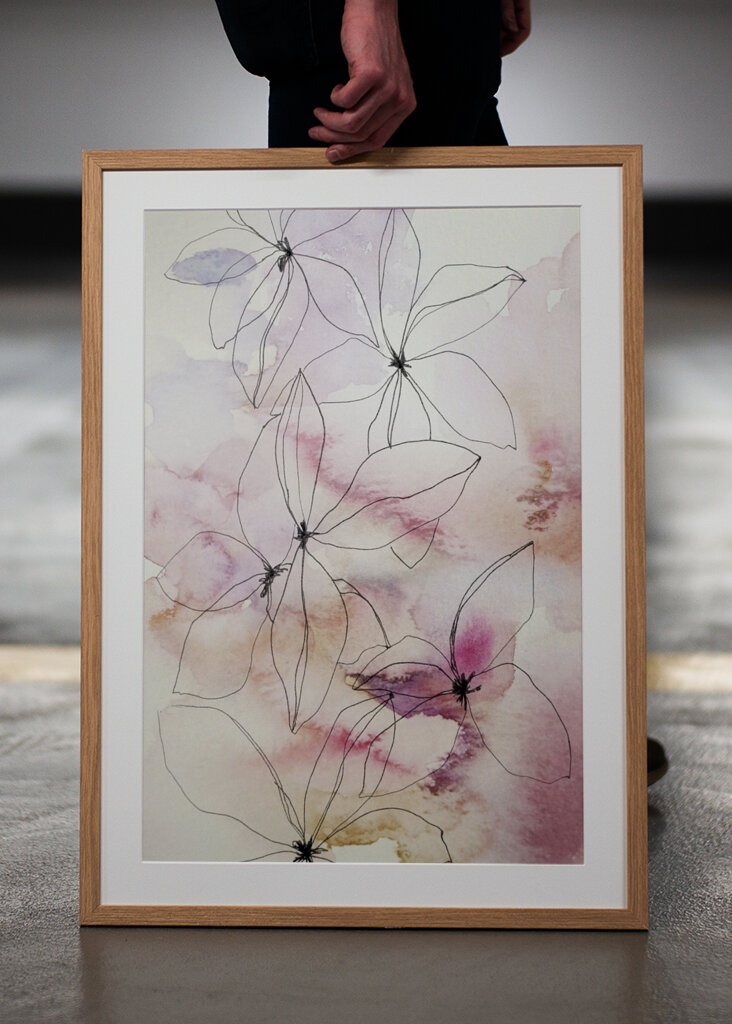 Paesaggio onirico in fiore