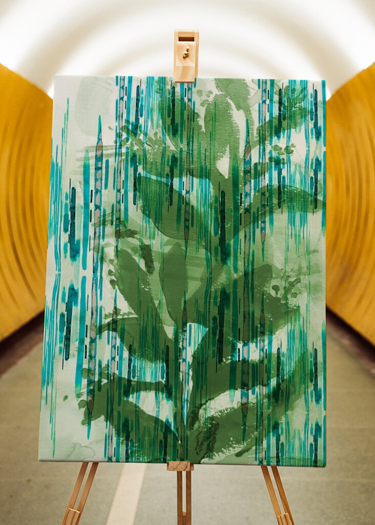 Abstrakte grønne bølger