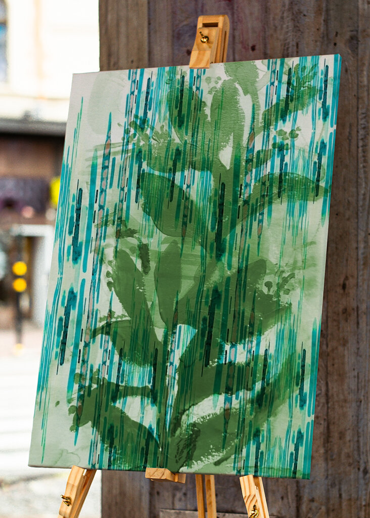 Abstrakte grønne bølger