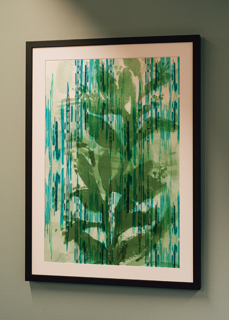 Abstrakte grønne bølger