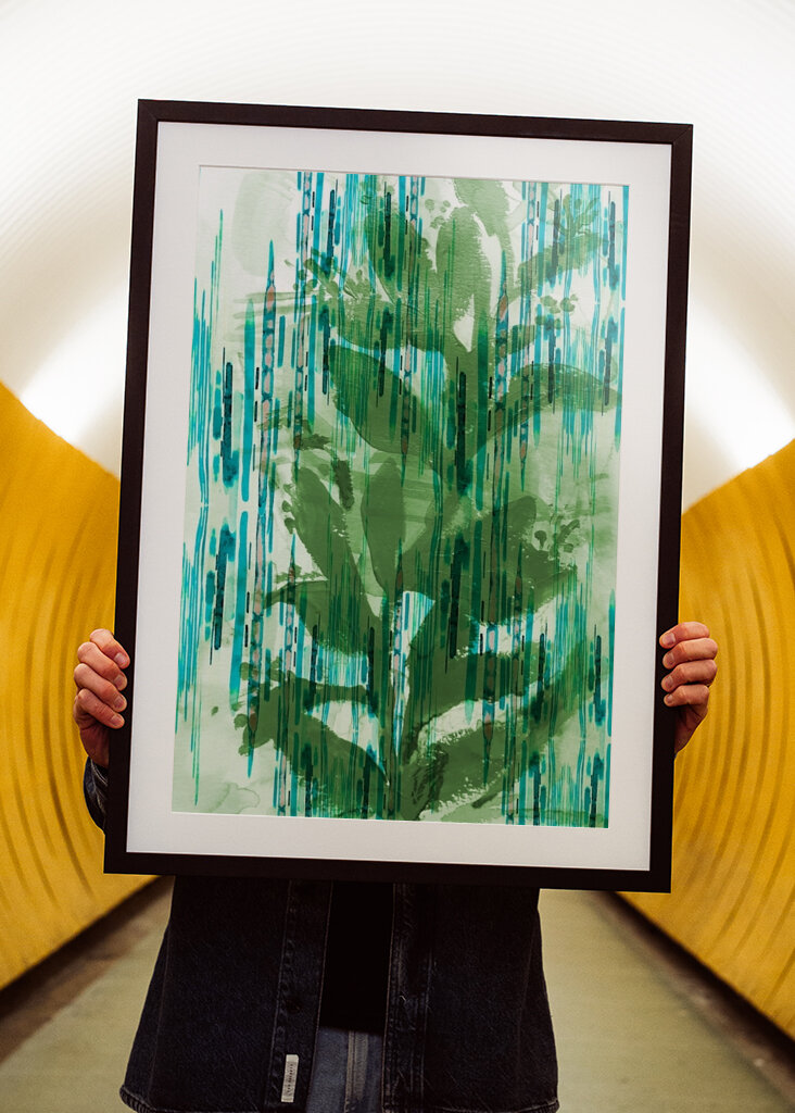 Abstrakte grønne bølger