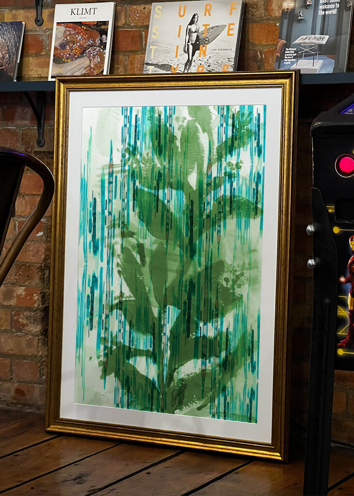 Abstrakte grønne bølger