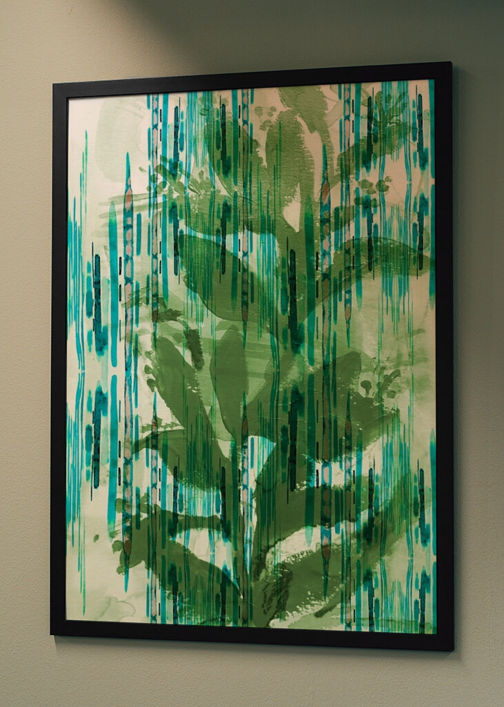 Abstrakte grønne bølger