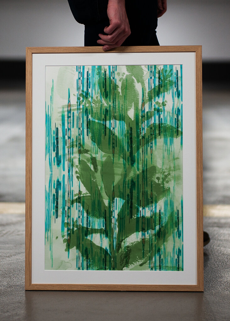 Abstrakte grønne bølger