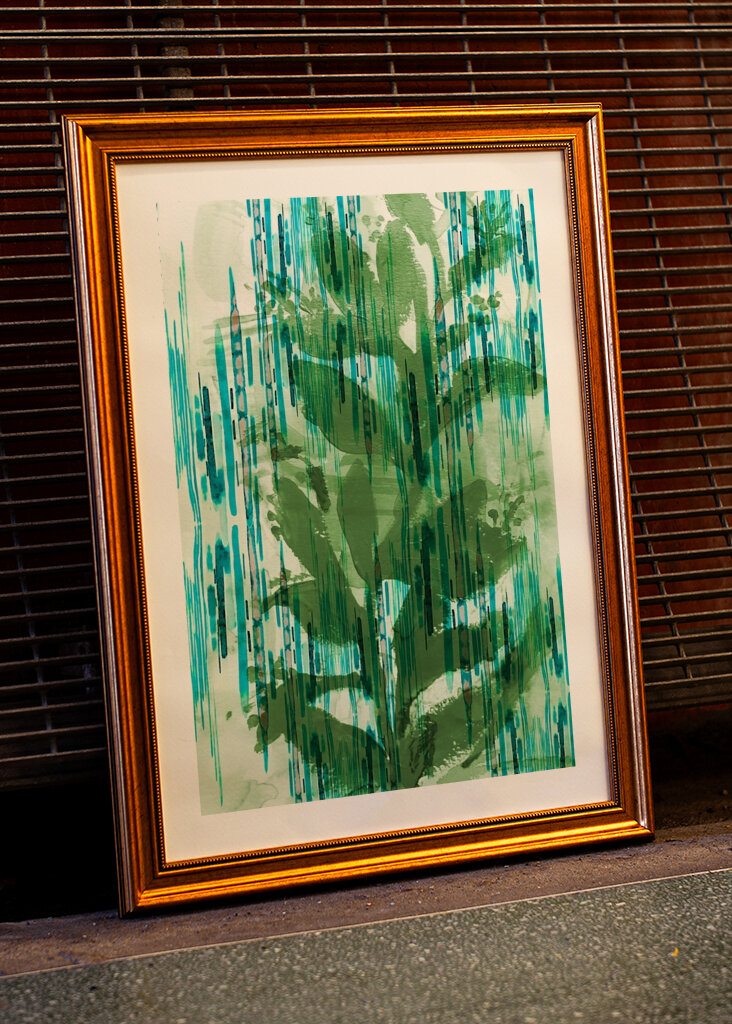 Abstrakte grønne bølger