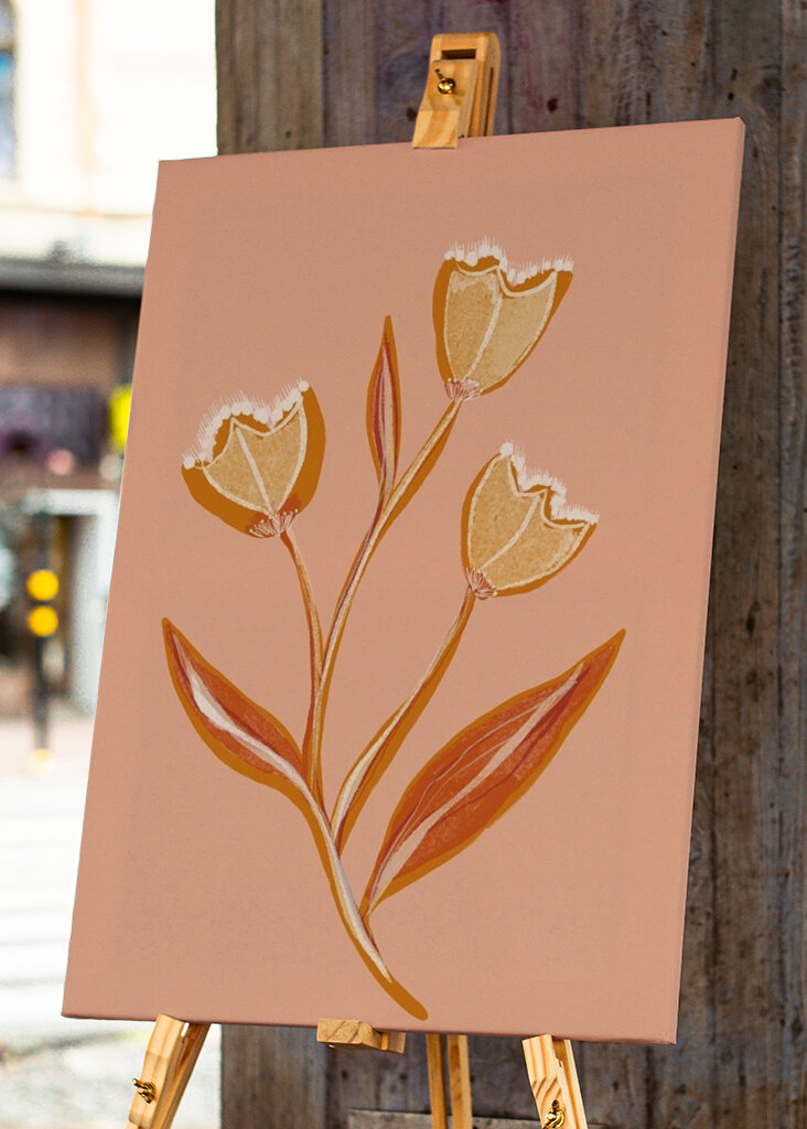 Golden Vintage Blooms