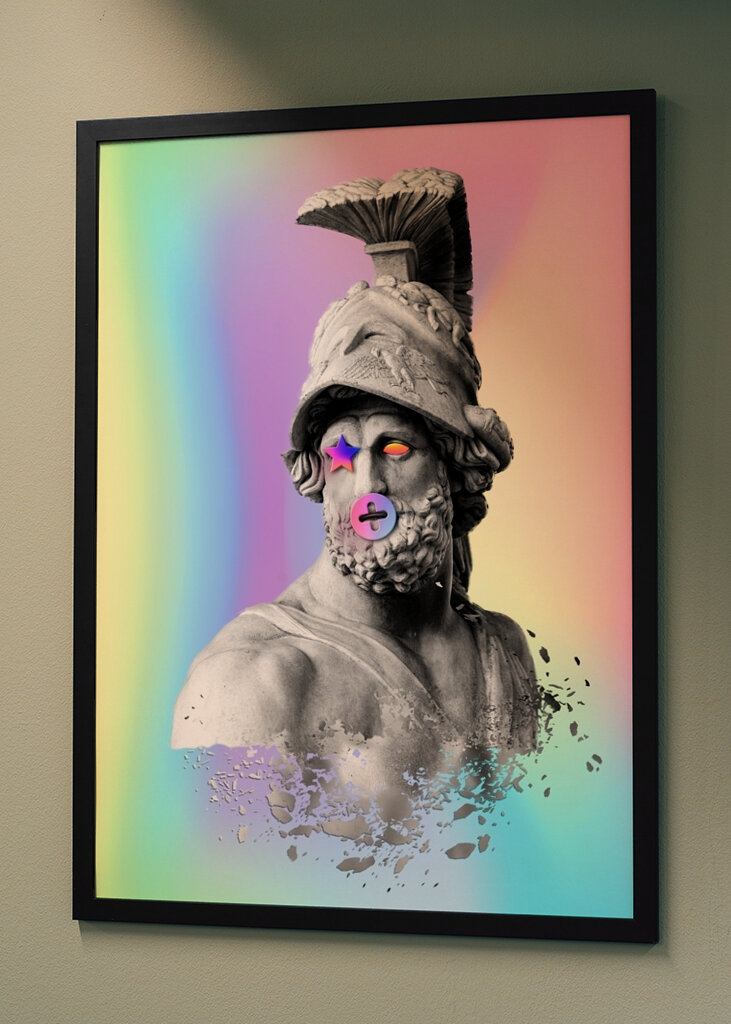 Busto guerriero Pop Art