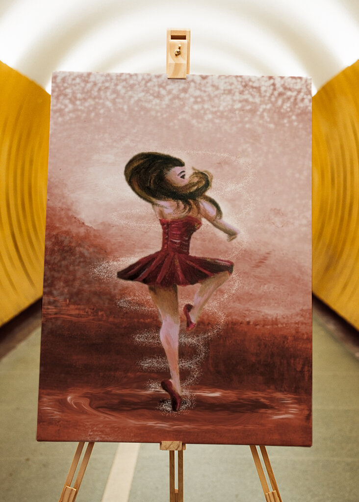 Błyszczący balet piruetowy