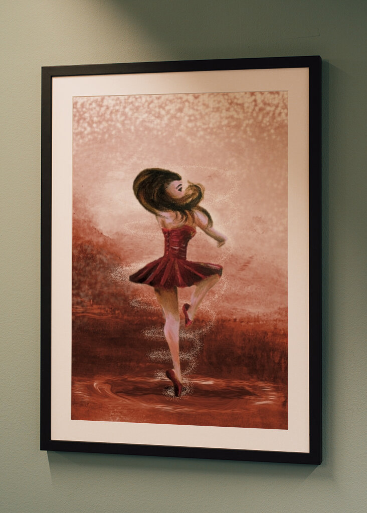 Błyszczący balet piruetowy