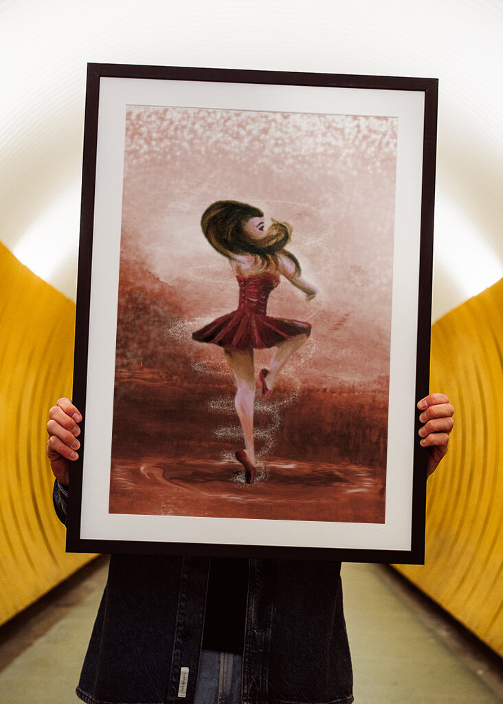 Błyszczący balet piruetowy