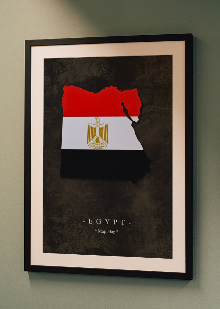 Ägypten Karte Flagge