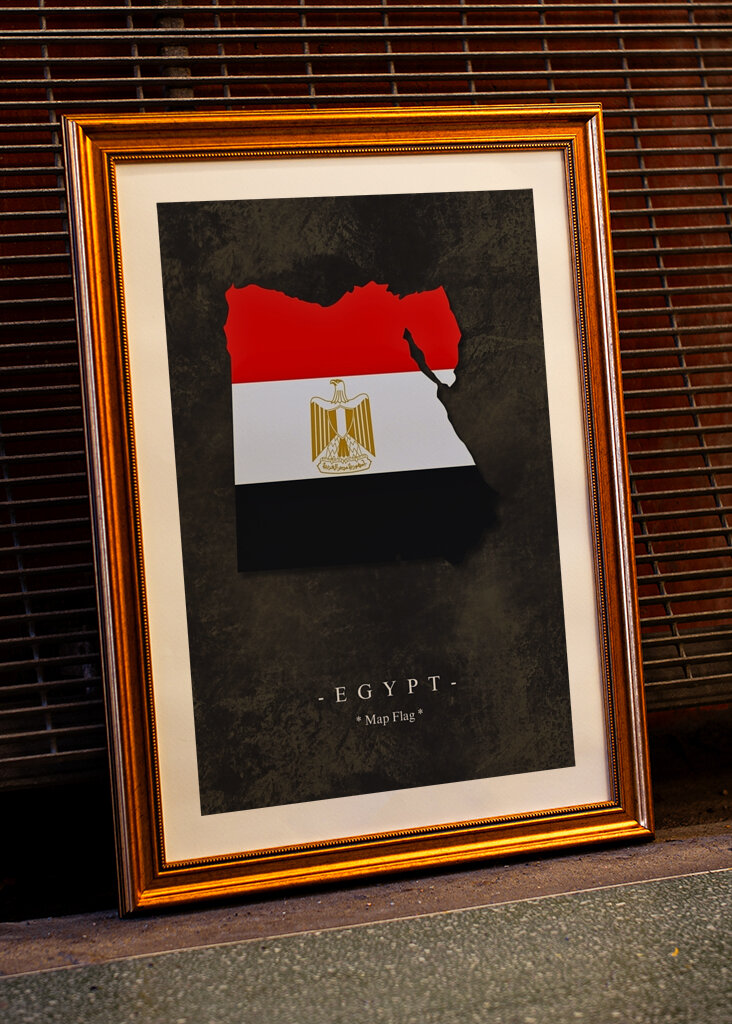 Ägypten Karte Flagge