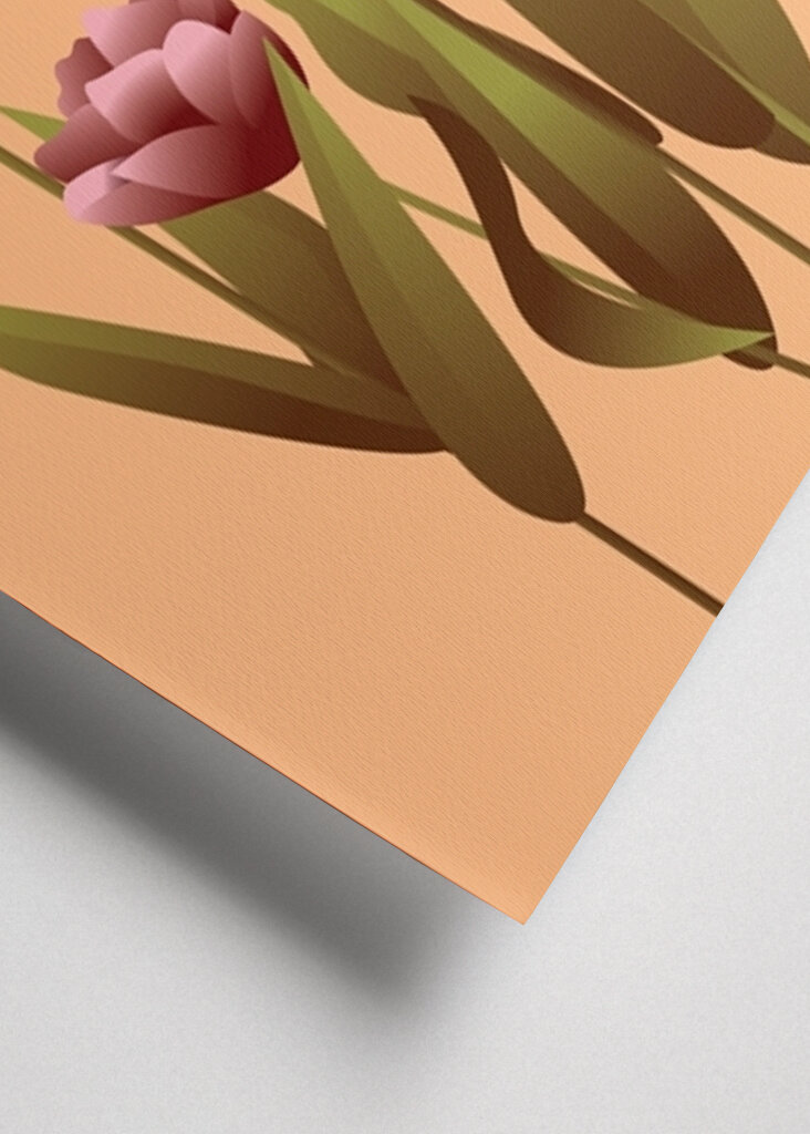 Tulipaner i varme toner