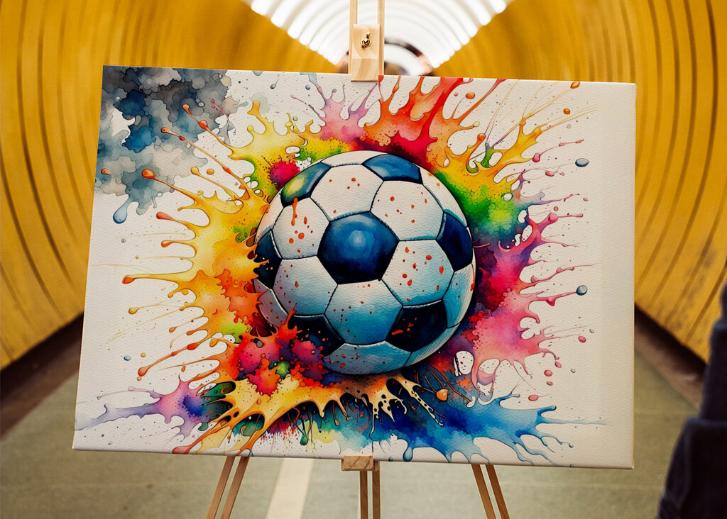 Aquarell Fußball