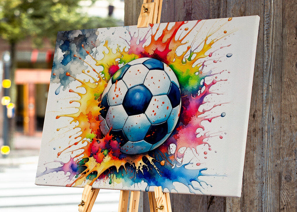 Aquarell Fußball