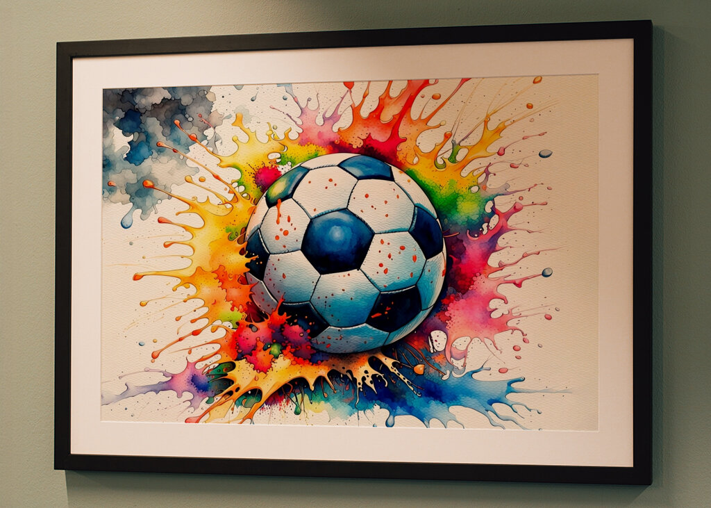 Aquarell Fußball