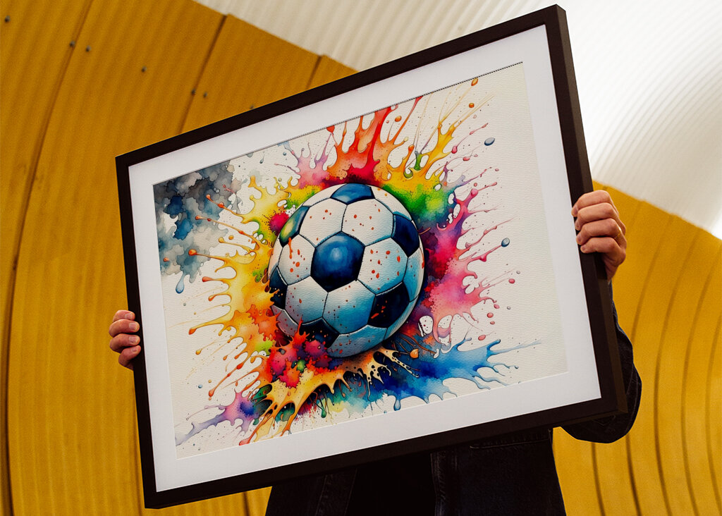 Aquarell Fußball