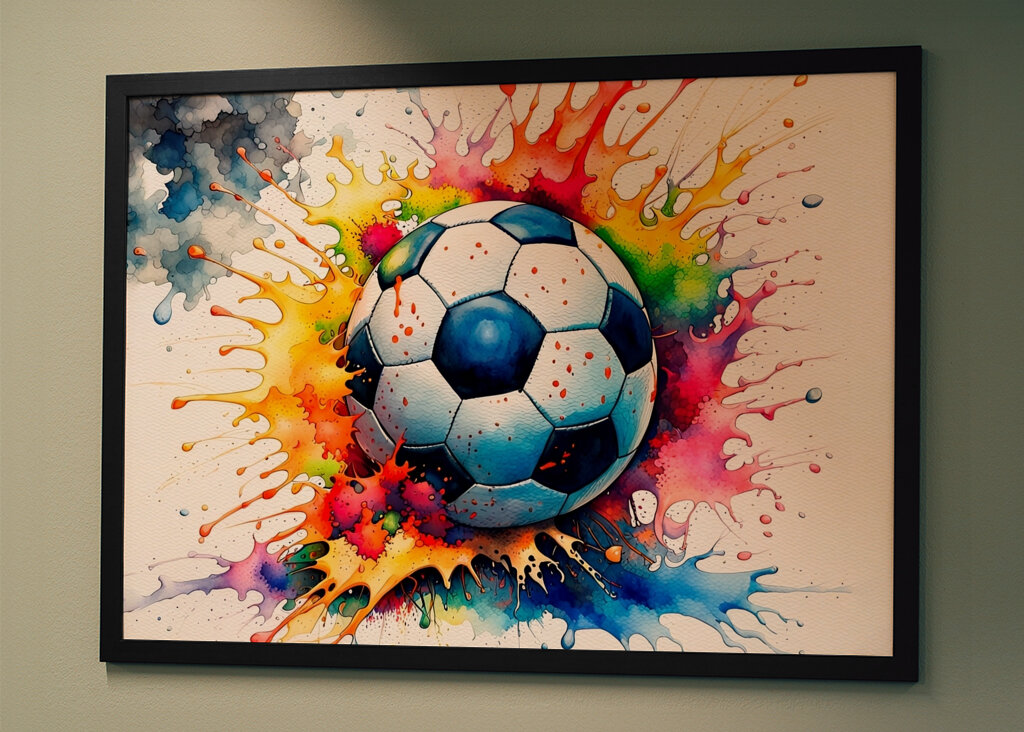Aquarell Fußball