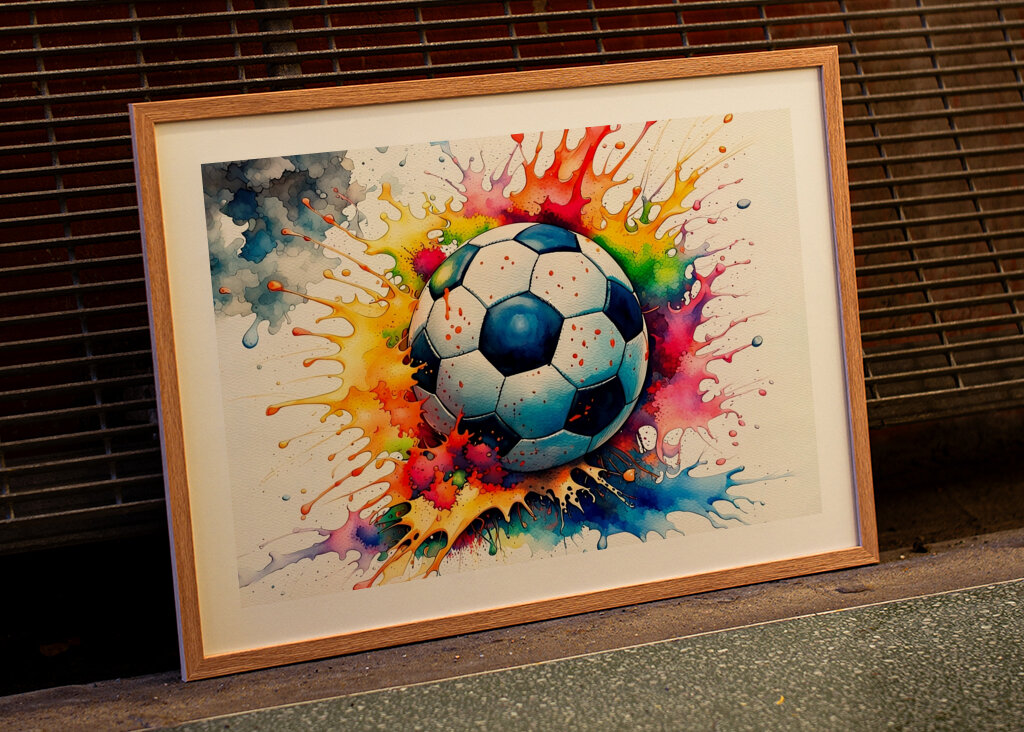 Aquarell Fußball