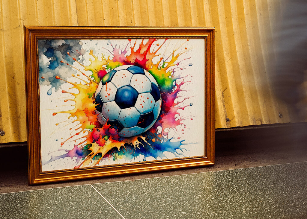 Aquarell Fußball