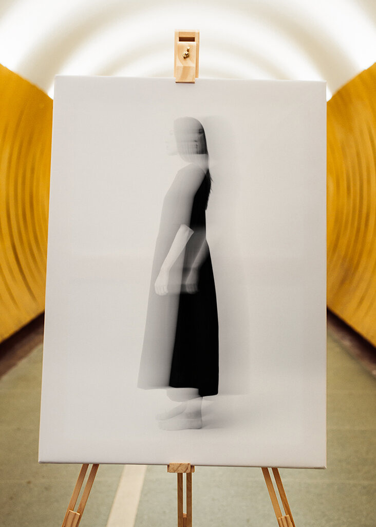 Woman in black and White I