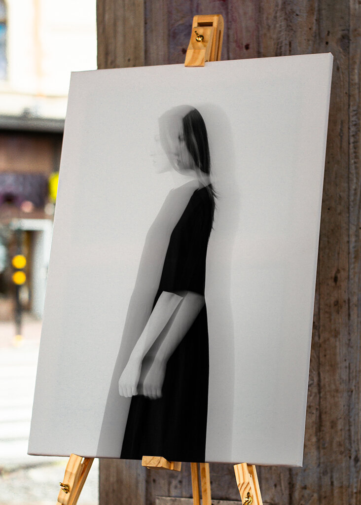 Woman in black and white II