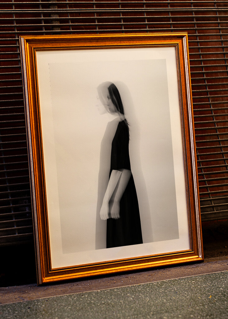 Woman in black and white II