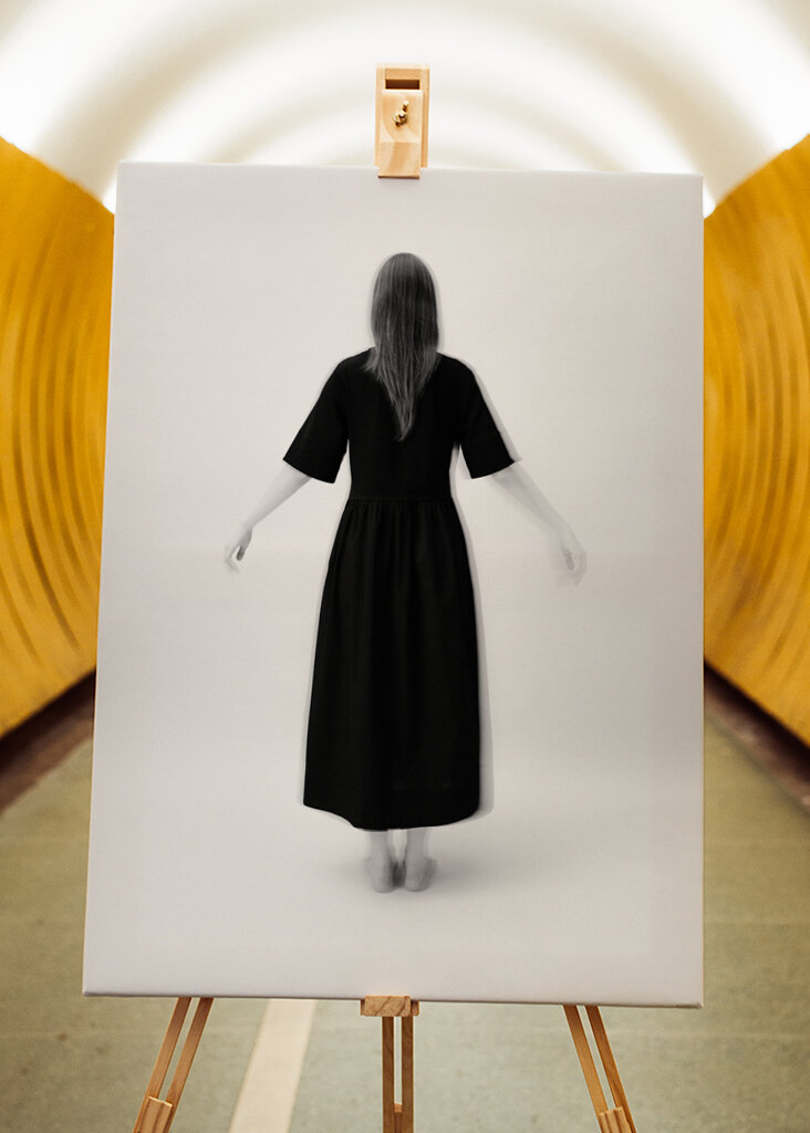 Woman in a black dress III