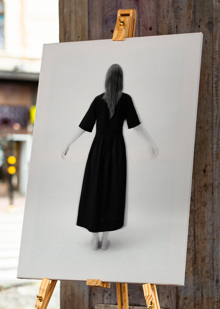 Woman in a black dress III