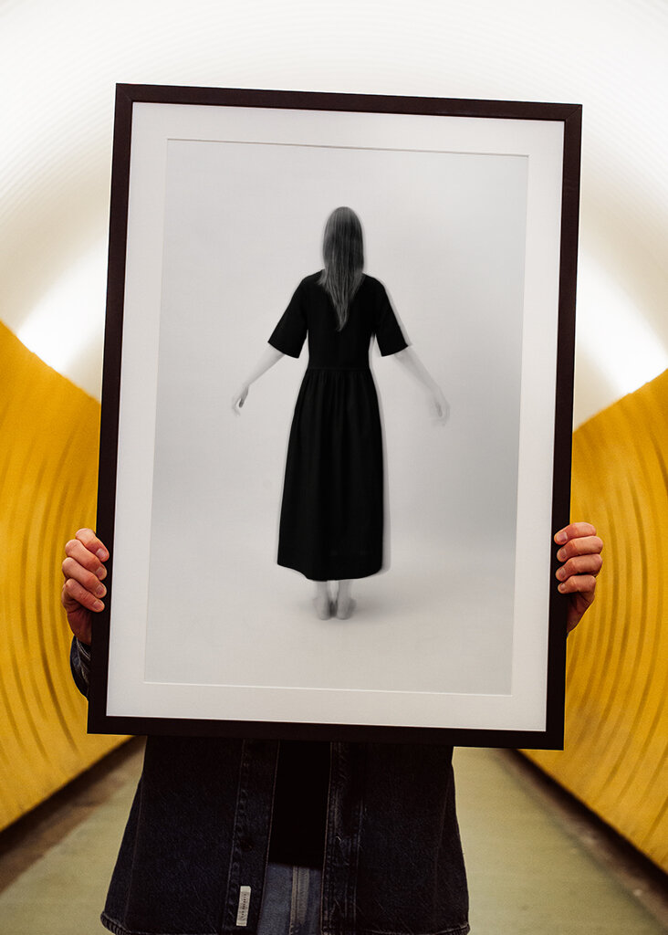 Woman in a black dress III