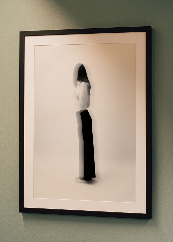 Woman in black and white III