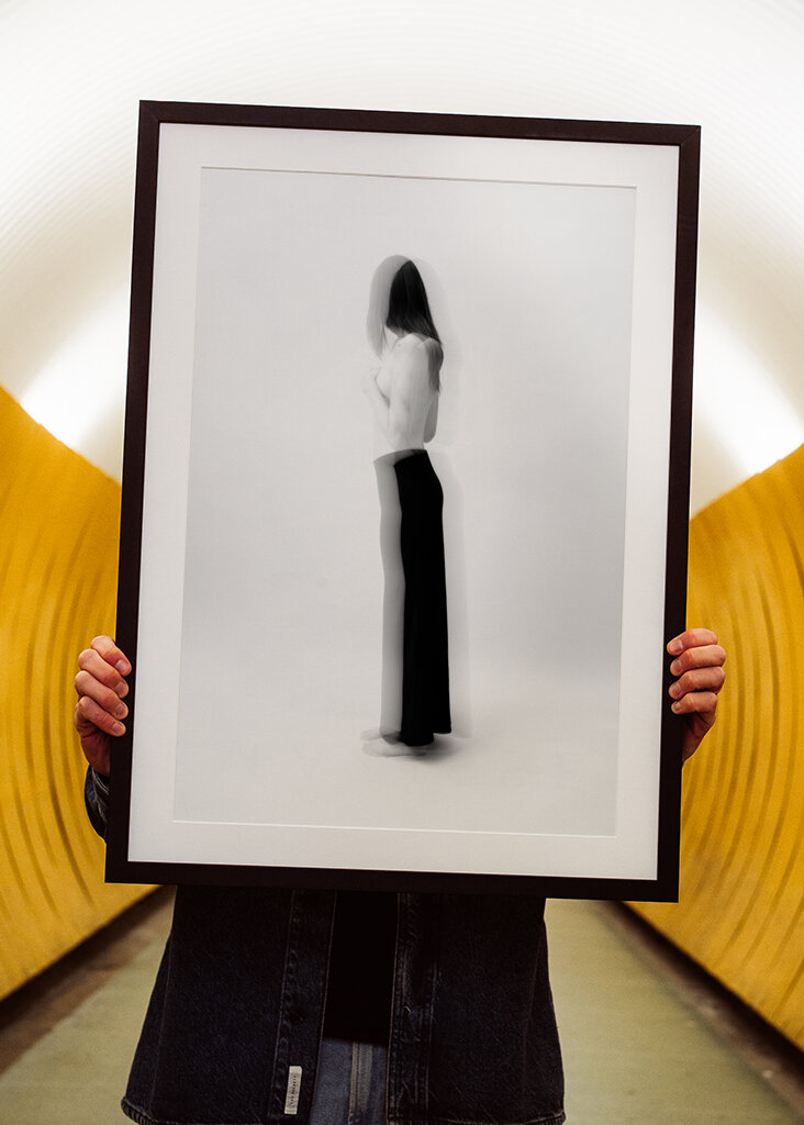 Woman in black and white III