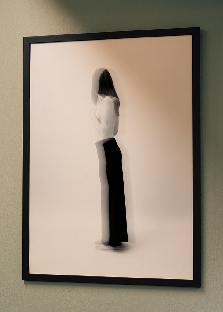 Woman in black and white III