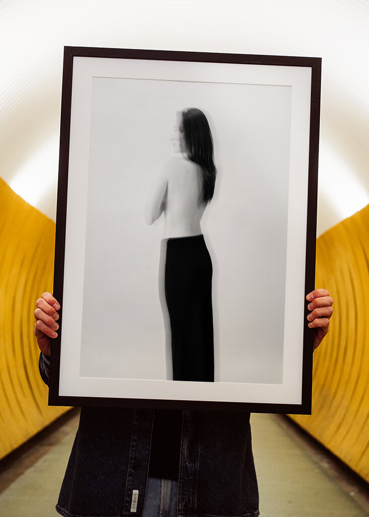 Woman in black and white IV