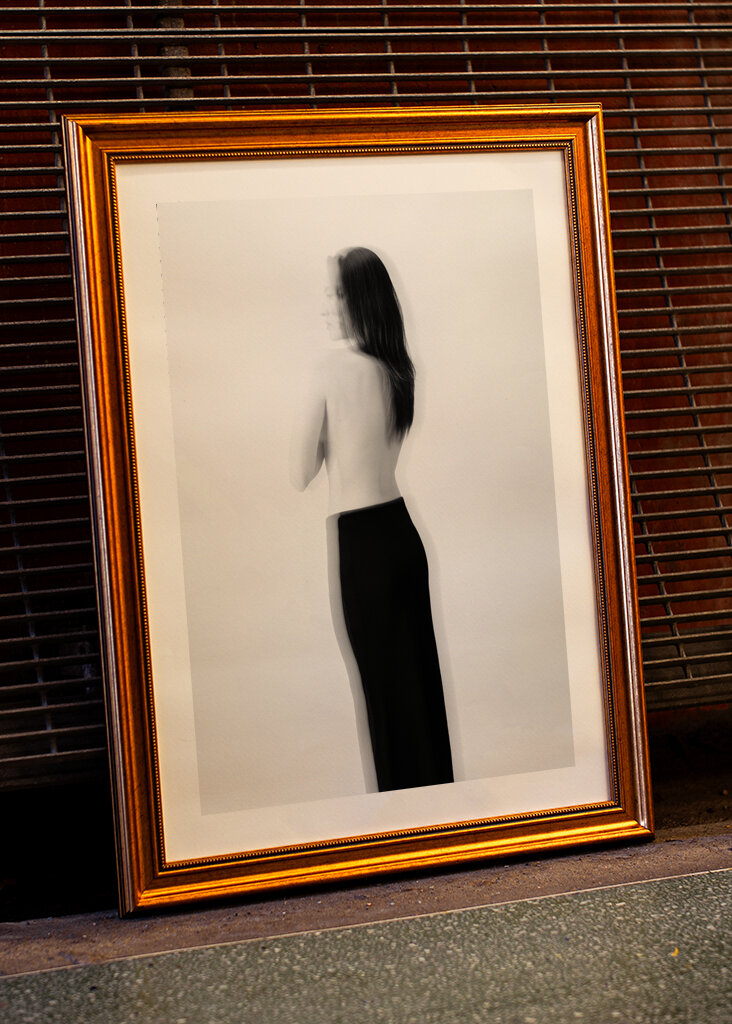 Woman in black and white IV