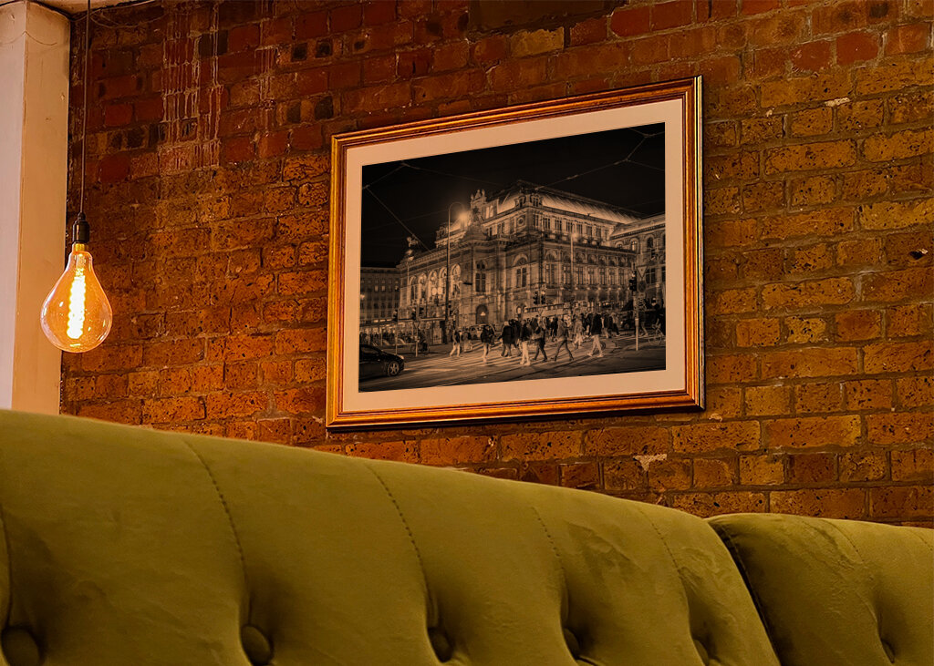 Staatsoper in Wien bei Nacht