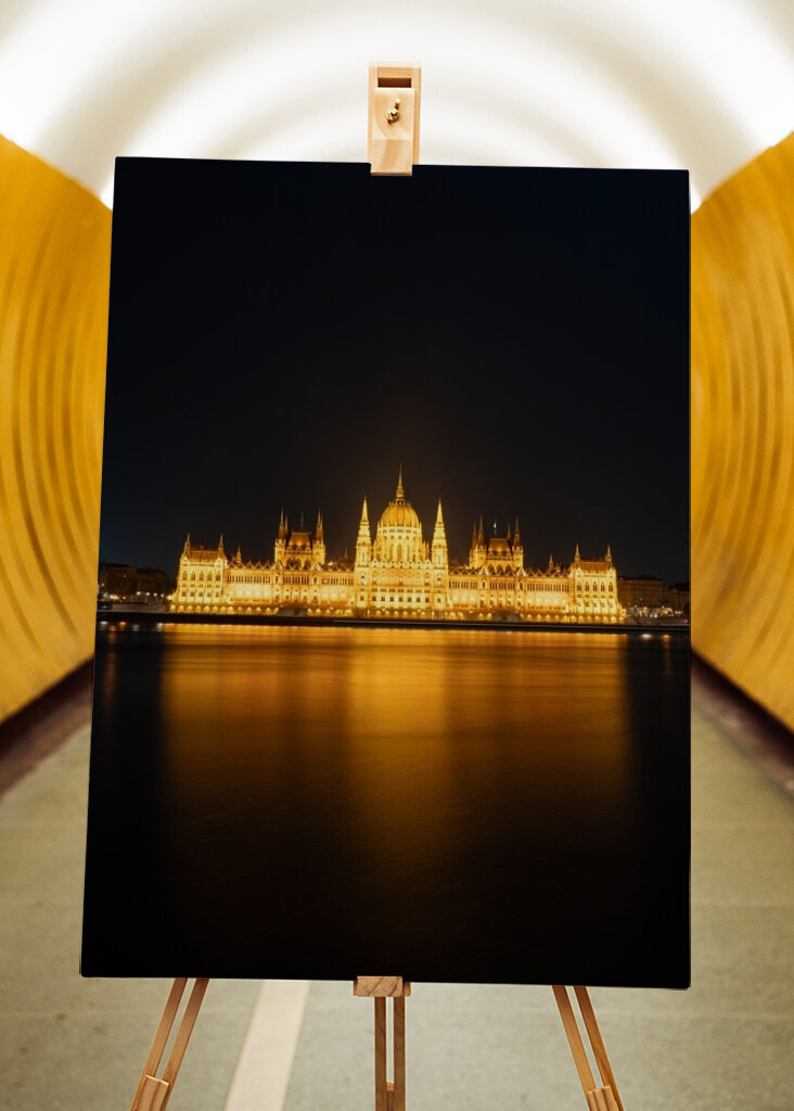 Parlament Budapešť v noci