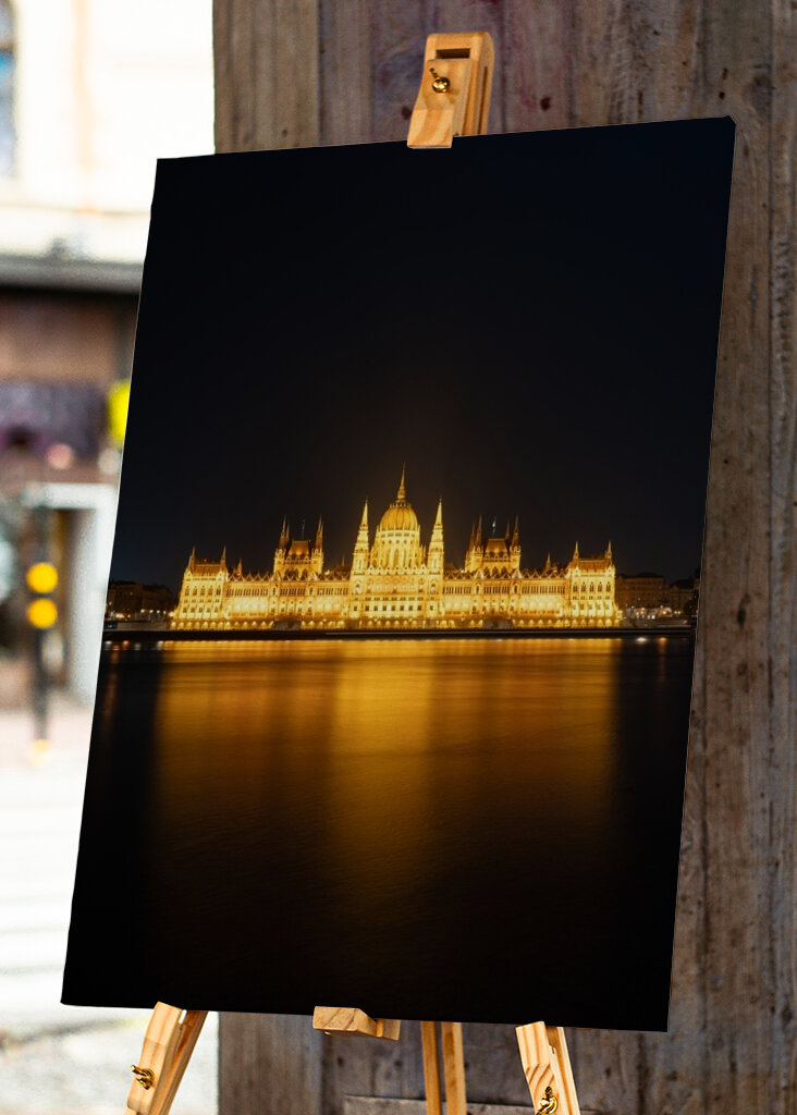 Parlament Budapešť v noci