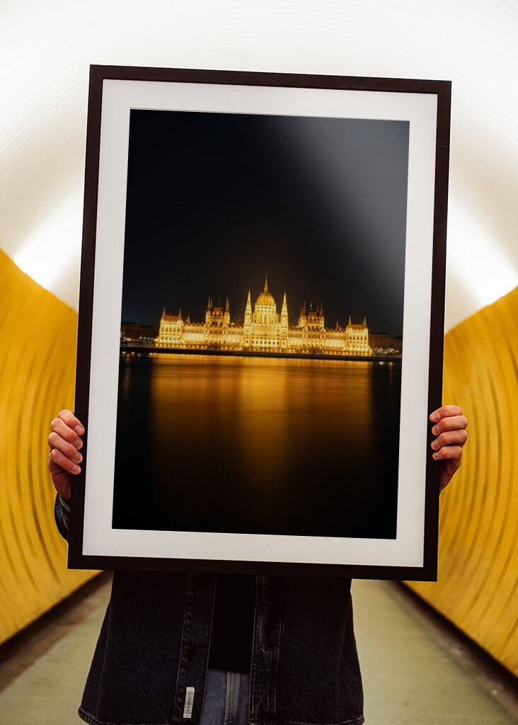 Parlament Budapešť v noci