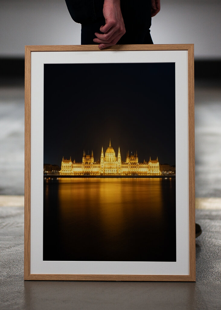 Parlament Budapešť v noci