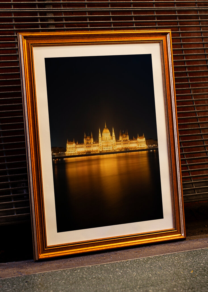 Parlament Budapešť v noci