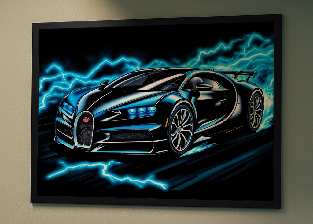 Bugatti Chiron Neon Electric