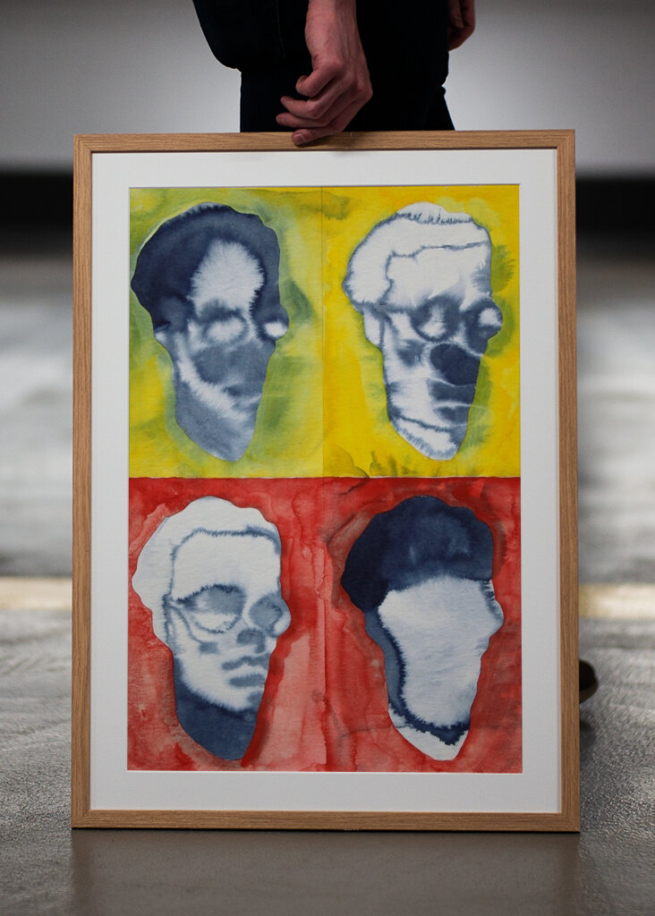 Bunte Gesichter Quad