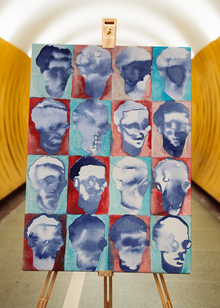 Absztrakt arcok rácsa